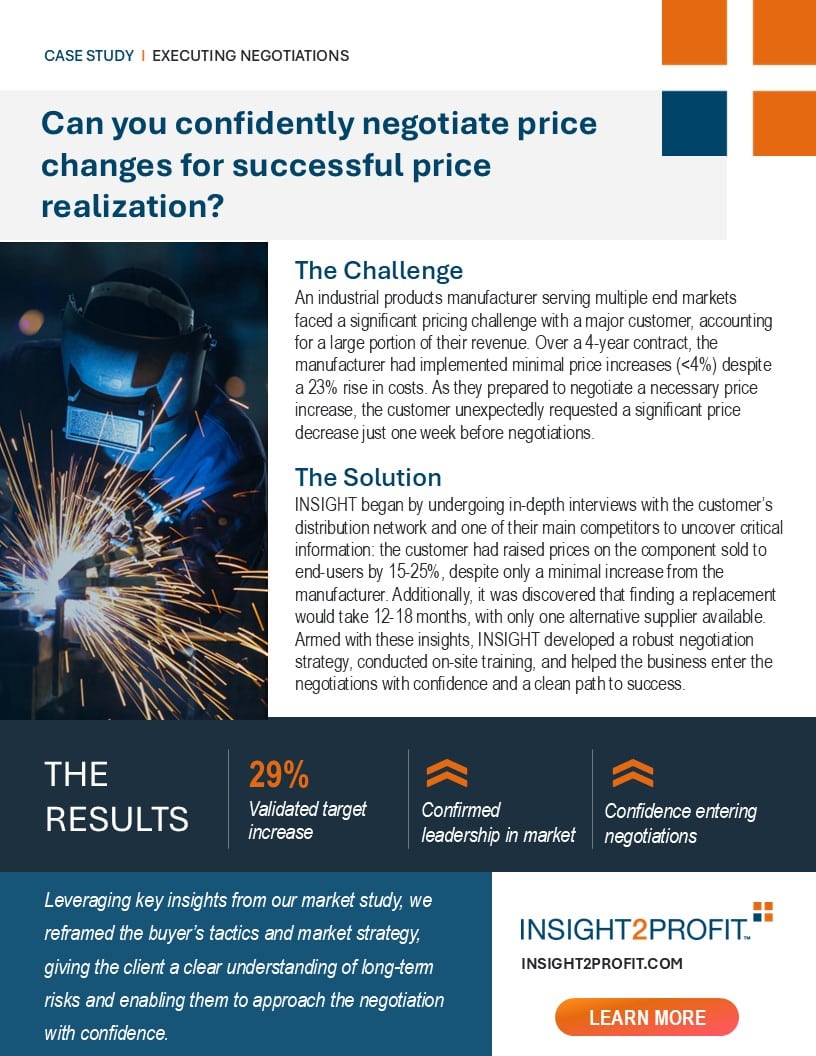 Can You Confidently Negotiate Price Changes For Successful Price Realization?