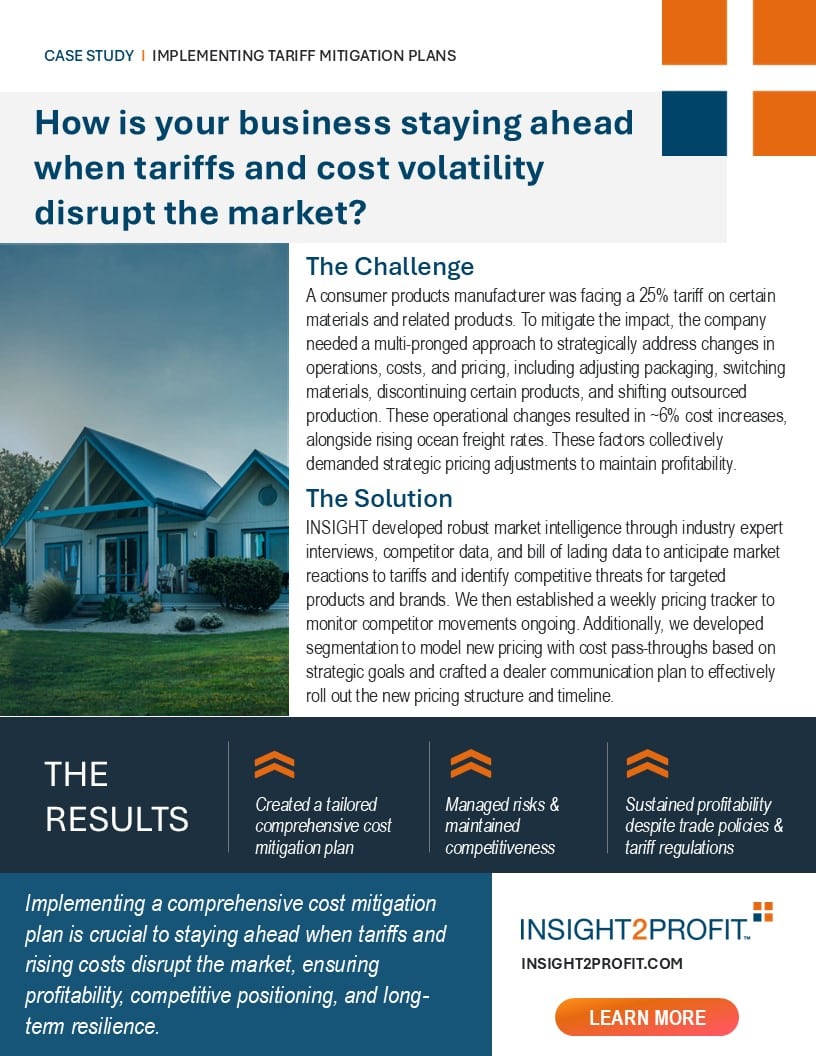 How is your <span class="text-underline orange">  business staying ahead </span> when tariffs and cost volatility disrupt the market?